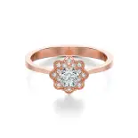 Pierścionek z różowego złota z diamentami AJPZ_143